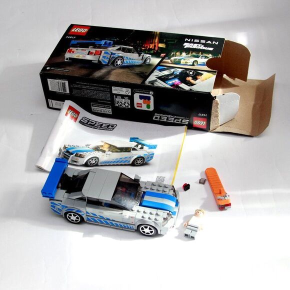 LEGO SPEED CHAMPIONS: Fast Furious Nissan Skyline GT-R (R34) 76917 Used Complete - Picture 2 of 6